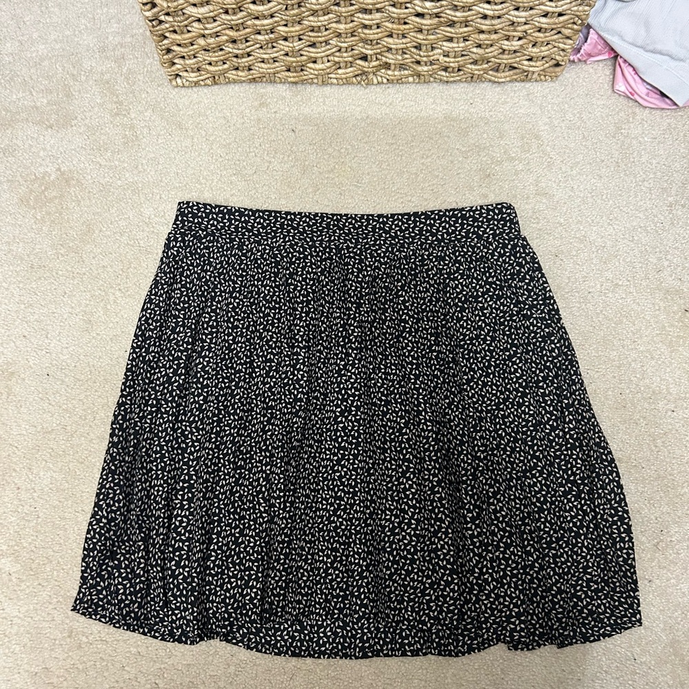Black and White Patterned Women's Skirt